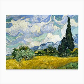 Wheat Field With Cypresses By Vincent Van Gogh, 1889 Canvas Print