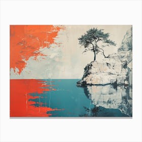 Tree On The Rock Canvas Print