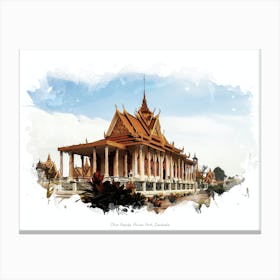 Silver Pagoda, Phnom Penh, Cambodia Canvas Print