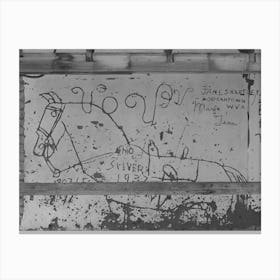 Drawing On Old Ranch House Near Marfa, Texas By Russell Lee Canvas Print