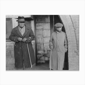 Untitled Photo, Possibly Related To Residents Of Mound Bayou, Mississippi In Front Of Restaurant, Former Theater By Canvas Print
