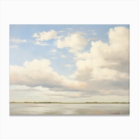 Neutral Summer Coastal Vintage Canvas Print