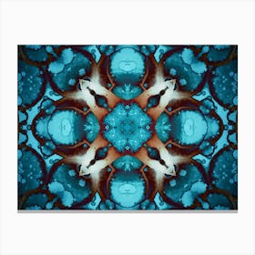 Blue Flower Abstraction Decor Canvas Print