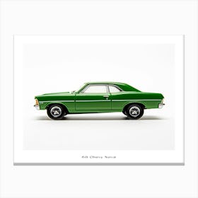 Toy Car 68 Chevy Nova Green 2 Poster Canvas Print