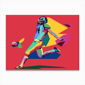American Football Pop Art 15 Canvas Print