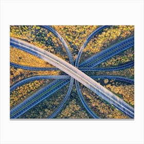 Spaghetti Junction M25, London Canvas Print