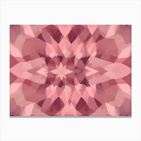 Abstract Kaleidoscope Pattern In Shades Of Pink, Creating A Symmetrical And Geometric Design Canvas Print