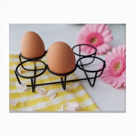 Eggs In A Holder Canvas Print