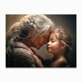 Grandma And Grandchild 1 Canvas Print