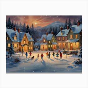 Christmas Village 2 Canvas Print