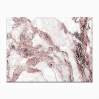 Pink and White Marble Mountain I Canvas Print