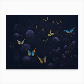 Butterflies And Flowers (2) Canvas Print