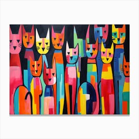 Colorful Cats 1 Canvas Print