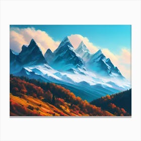 Mountain Scene 1 Canvas Print