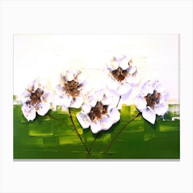 White Flowers Bloom - Spring Flowers Canvas Print