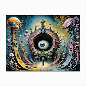 Creaking Portals Bid Me a Silent Adieu Canvas Print