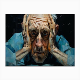 Sad Old Man Canvas Print