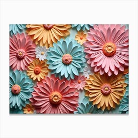 Paper Flower Wall Art 2 Canvas Print