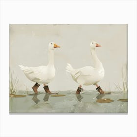 Geese In Boots Kids and Nursery Canvas Print