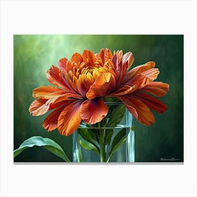 Orange Chrysanthemum Canvas Print