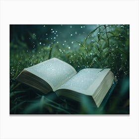 Book In The Rain Canvas Print