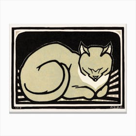 Sleeping Cat, Julie De Graag Canvas Print