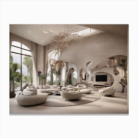 Modern Living Room 2 Canvas Print