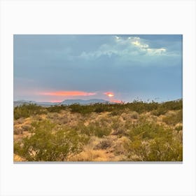 Sunset In The Desert Canvas Print