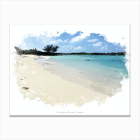 Turtle Beach, Bermuda, Caribbean Canvas Print