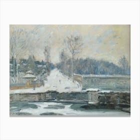 The Watering Place At Marly Le Roi, Alfred Sisley Canvas Print