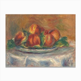 Peaches On A Plate (1902 1905), Pierre Auguste Renoir Canvas Print