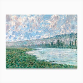 The Seine At Vétheuil, Claude Monet Canvas Print