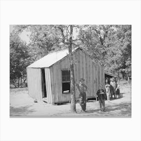 Home Of Former Oil Worker And Miner, Mcintosh County, He Is Now An Agricultural Day Laborer By Russell Lee Canvas Print