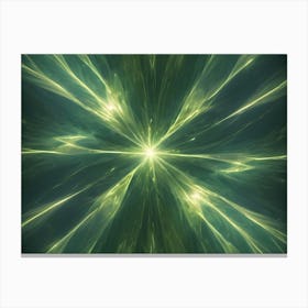 An Abstract Fractal Design With A Starburst Pattern, Radiating Outwards From A Central Point With Glowing, White Light Canvas Print