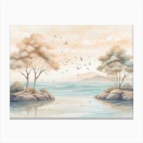 Trees In The Water Canvas Print