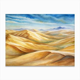 A Representation Of Sand Dunes Creating Natural Wa Canvas Print