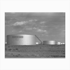 Oil Tanks Near Midland, Texas By Russell Lee Canvas Print