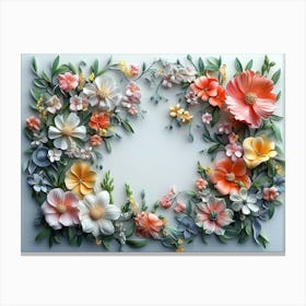 Floral Wreath Canvas Print