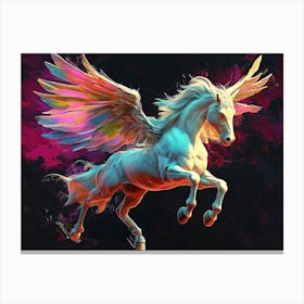 White Unicorn Canvas Print