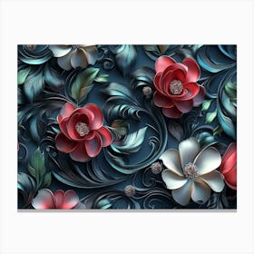 Floral Wallpaper 5 Canvas Print