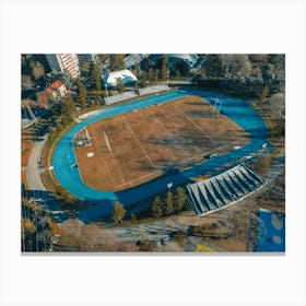 Aerial View Of A Football Stadium Print Canvas Print