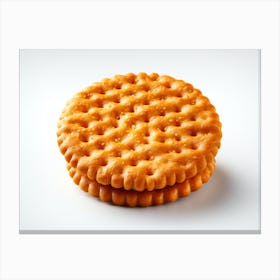 Biscuits On A White Background Canvas Print