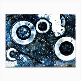 Abstraction Starry Sky Blue Galaxy Canvas Print