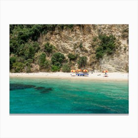 Little Paradise Beach In Greece Canvas Print