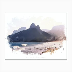 Ipanema Beach, Ipanema & Leblon, Rio De Janeiro Canvas Print