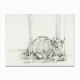 Lying Cow (1826), 1, Jean Bernard Canvas Print