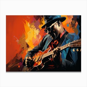 Jazz Guitarist Canvas Print