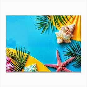 Tropical Beach Scene Canvas Print