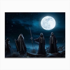 The Rising Undead In The Full Moon (21) Canvas Print