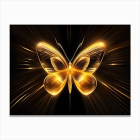 Golden Butterfly 81 Canvas Print